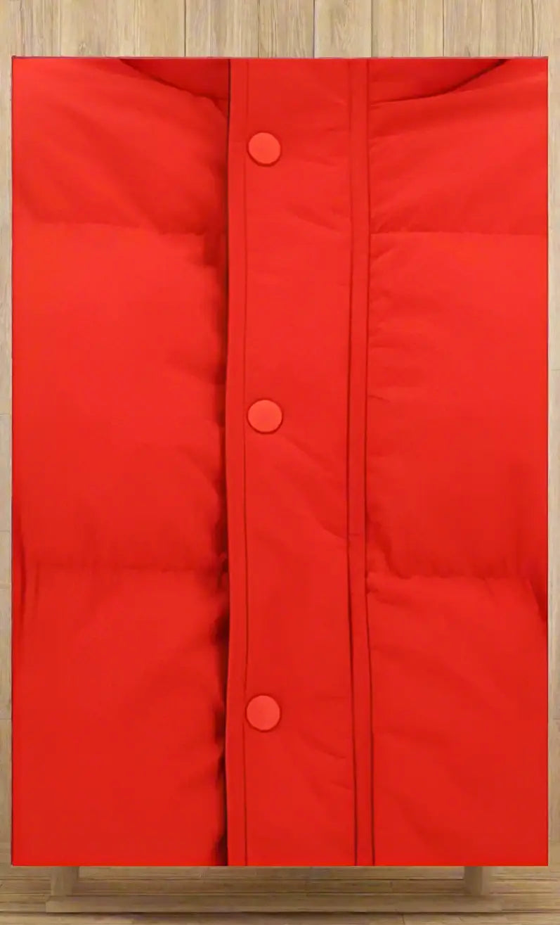 BALENCIAGA WOMEN’S BLACK/RED REVERSIBLE DOWN JACKET - 1 - Jackets