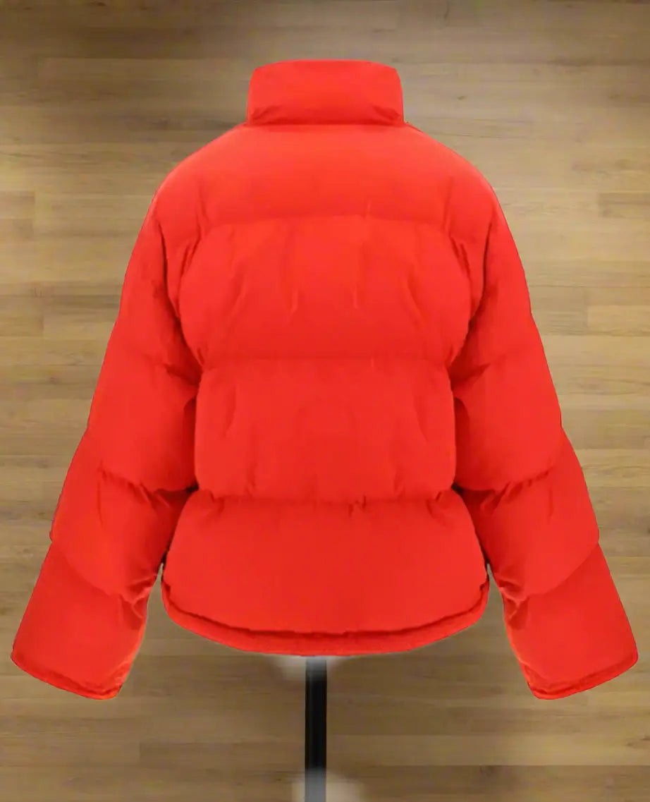 BALENCIAGA WOMEN’S BLACK/RED REVERSIBLE DOWN JACKET - 1 - Jackets