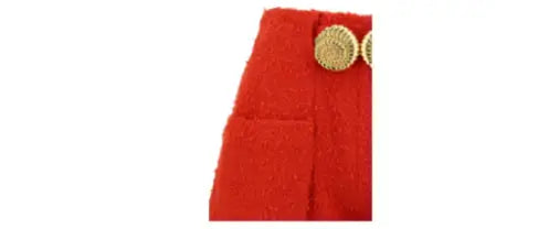 BALMAIN 2 PKTS BTN ESCARGOT BELTED RED TWEED SHORTS - XS - Shorts