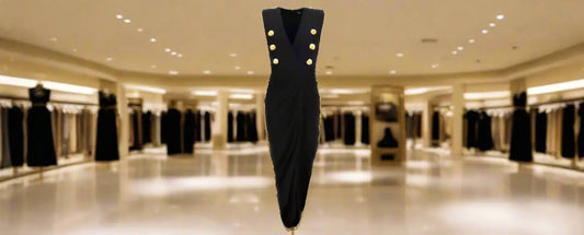 BALMAIN black sleeveless LONG DRESS - IT38 | S - Dresses