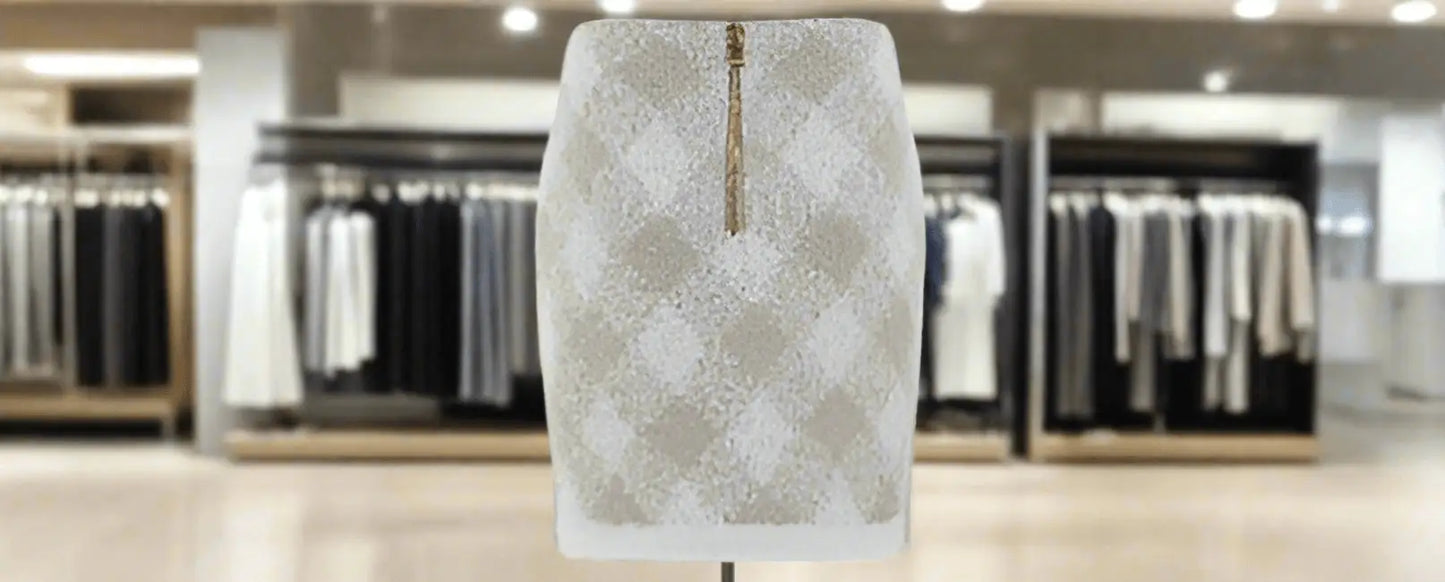 BALMAIN Vichy check pattern MIDI SKIRT - XS - Skirts