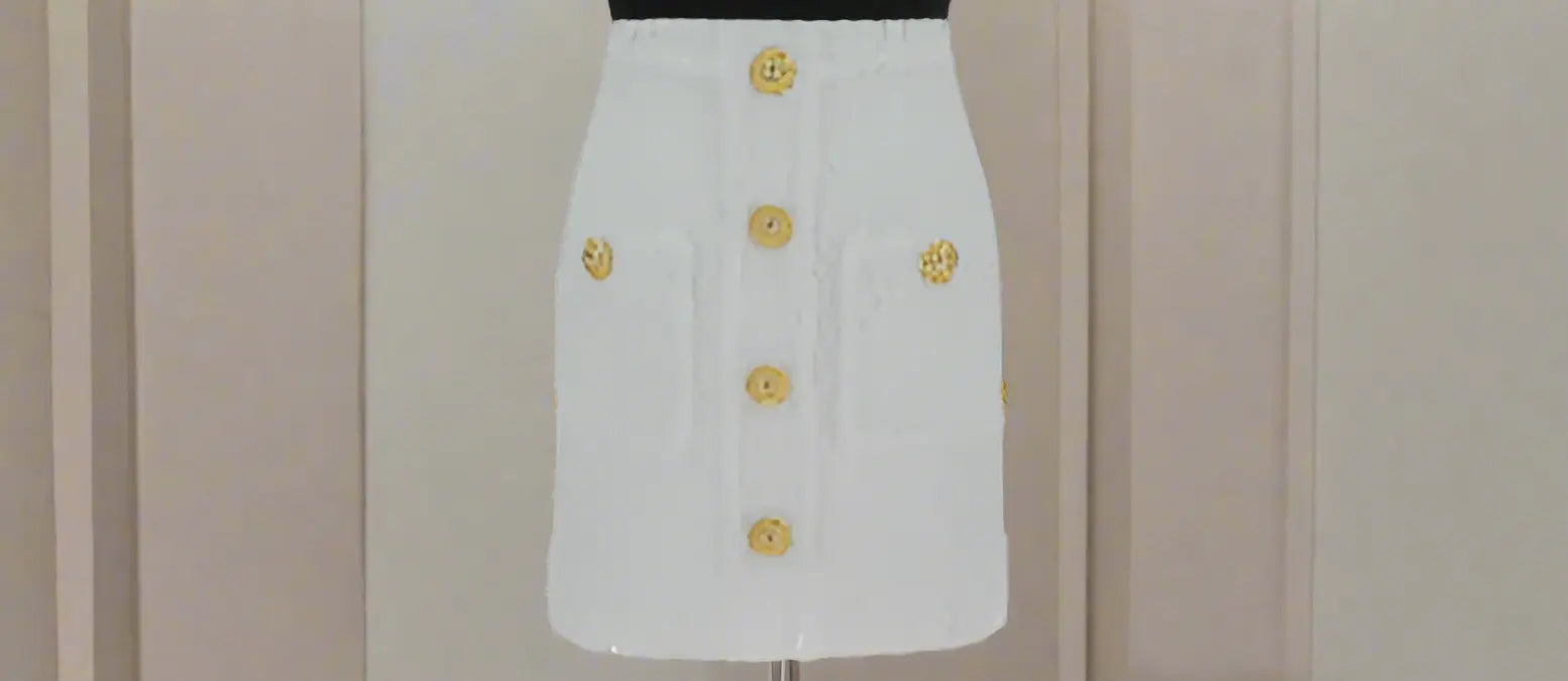 BALMAIN white MINI SKIRT - Skirts