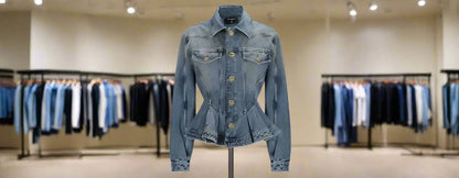 BALMAIN women’s blue DENIM JACKET - IT40 | M - Jackets