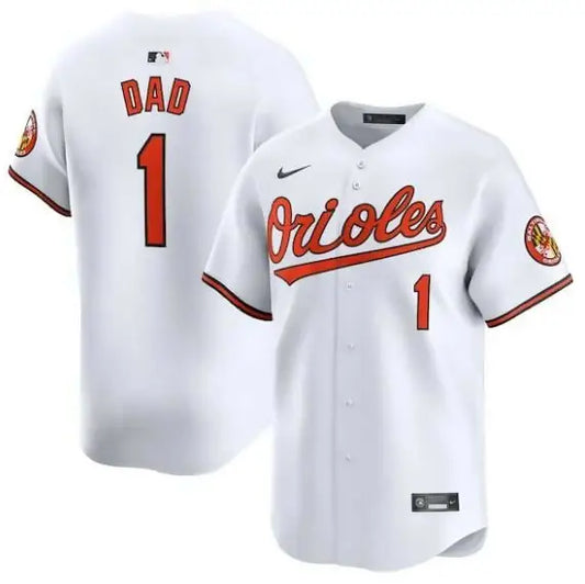 Baltimore Orioles Nike White #1 Dad Home Limited Baseball Jersey
