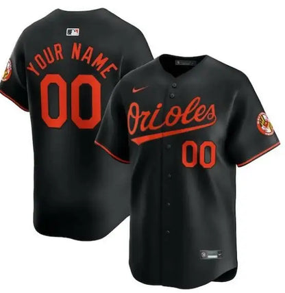 Black Baltimore Orioles Nike Alternate Limited Custom Baseball Jersey