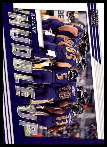 Baltimore Ravens 2022 Score Huddle Up football card for Ravens fans