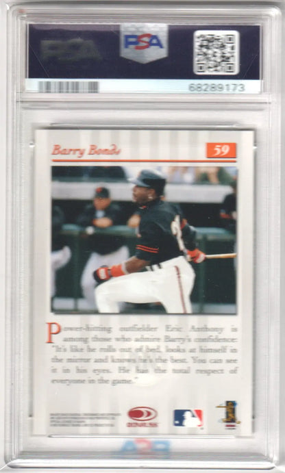 Graded Barry Bonds 1997 Studio Press Proof Gold baseball card from Columbia Hobby