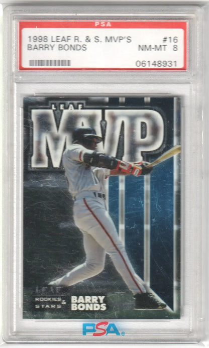 Graded Barry Bonds baseball card from Leaf Rookies & Stars by Columbia Hobby