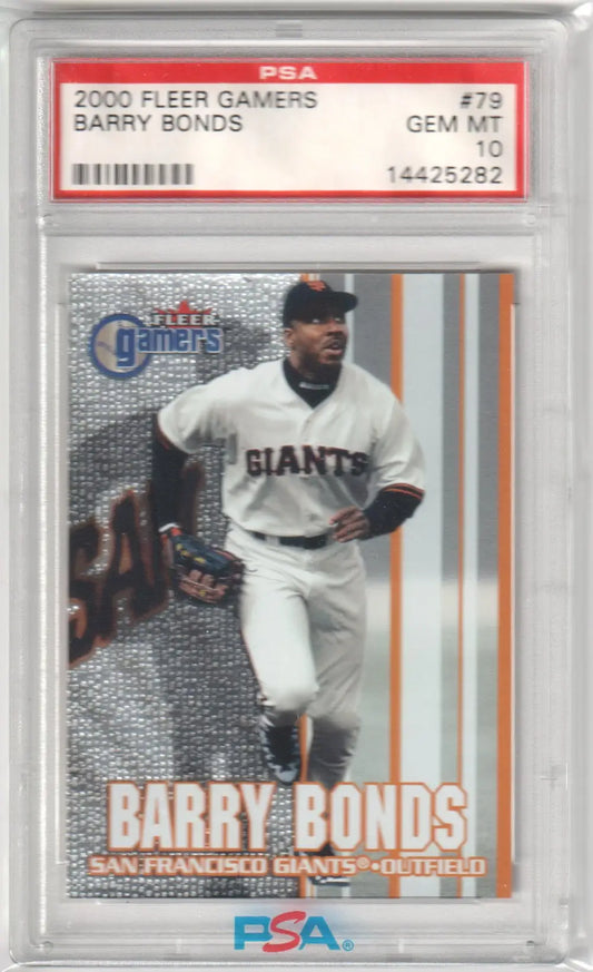 Graded Barry Bonds baseball card Fleer Gamers Gem Mint Columbia Hobby PSA 10