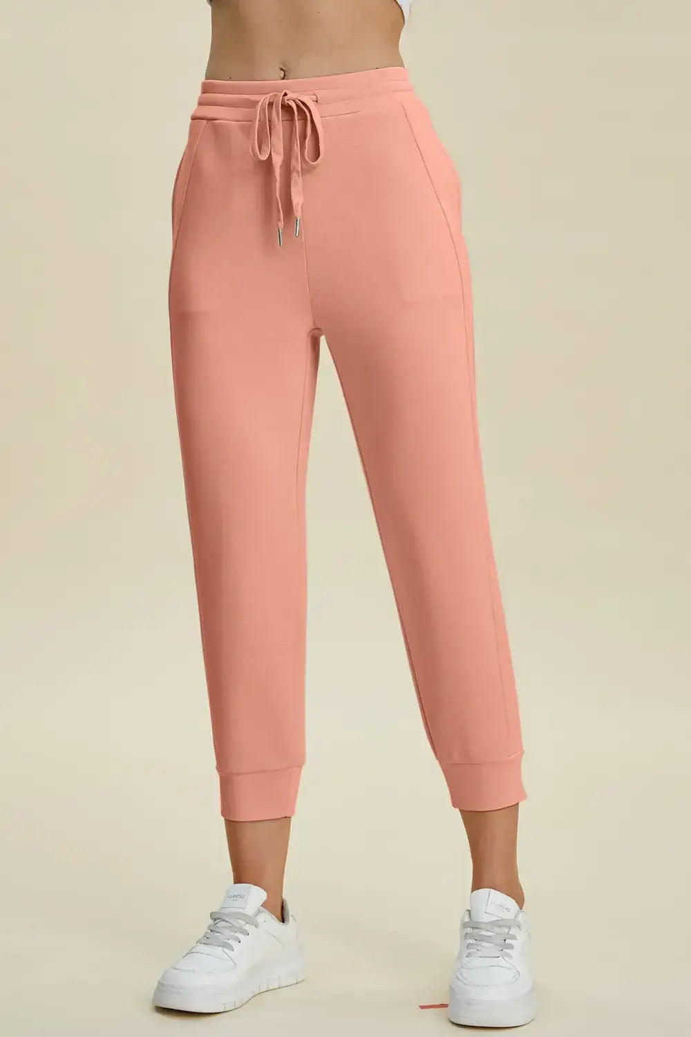 Basic Bae Full Size Air Scuba Drawstring High Waist Cropped Pants - High Waist Cropped Pants