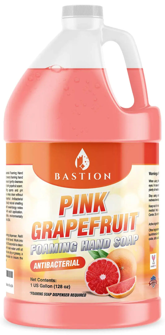Gallon of Pink Grapefruit Foaming Hand Soap Refill with Refreshing Pink Grapefruit Scent