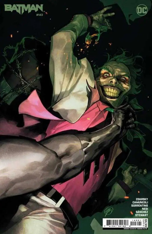 Dark comic book cover of Batman #143 variant featuring a sinister grinning figure