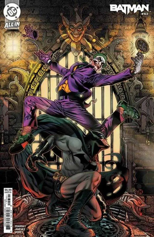 Dynamic Batman #153 Cover B featuring Batman battling Joker on collectible trading cards