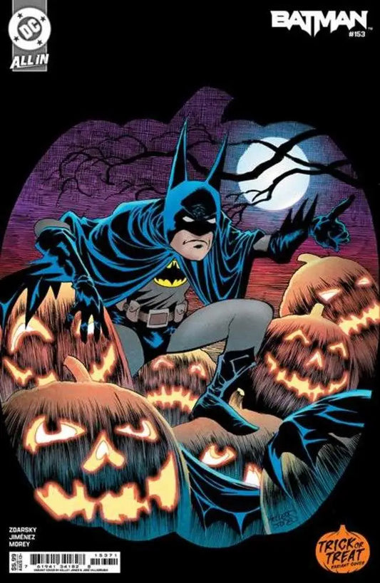 Batman #153 Cover D Kelley Jones Trick Or Treat Card Stock Variant with glowing jack-o’-lanterns