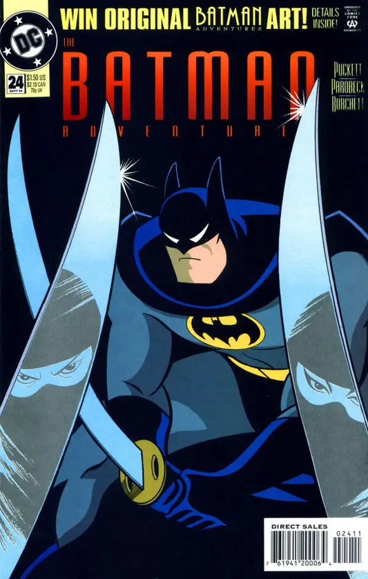 Batman Adventures comic book featuring the Dark Knight from 1994 in excellent condition