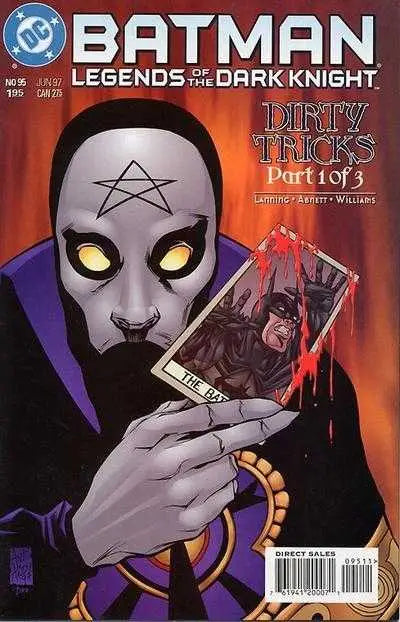 Batman comic book cover featuring Dark Knight and Bruce Wayne from Batman Legends of the Dark Knight 95
