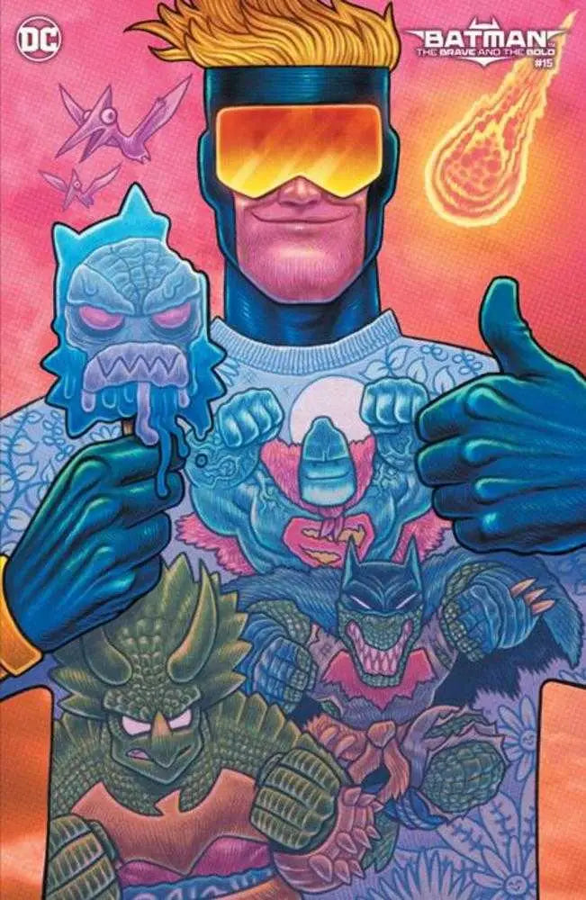 Comic book cover artwork of Batman The Brave And The Bold #15, trading cards theme