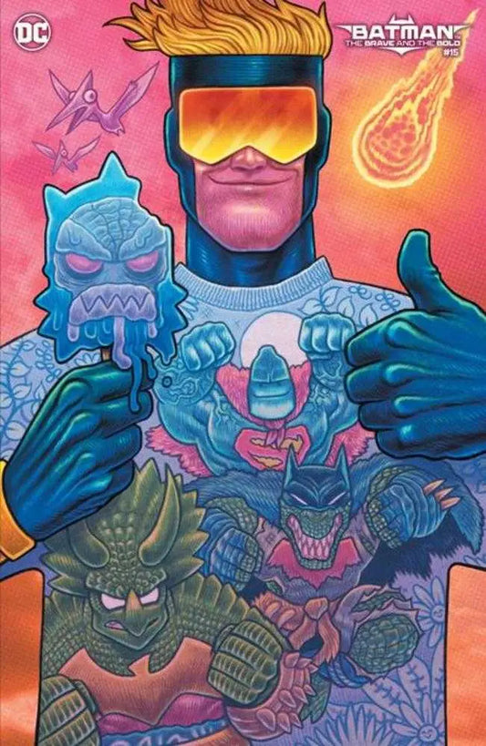 Comic book cover artwork of Batman The Brave And The Bold #15, trading cards theme