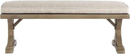 Outdoor Upholstered Dining Bench with All-Weather Foam-2