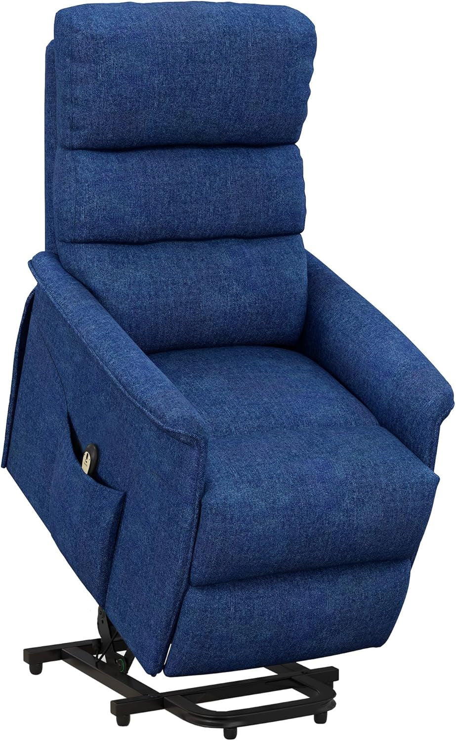 Easy Assembly Power Lift Recliner Fabric Elderly Blue-1