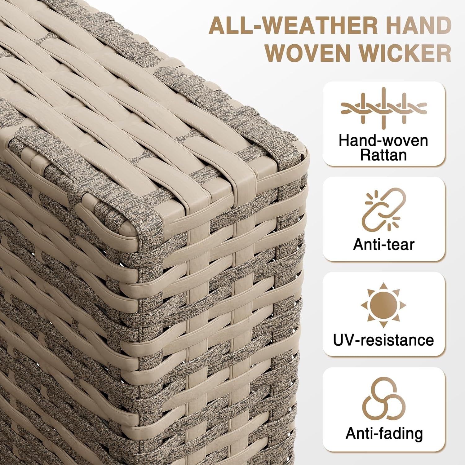 Outdoor Patio Furniture Set with Firepit Table and Cushions-4