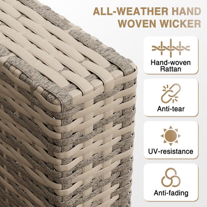 Outdoor Patio Furniture Set with Firepit Table and Cushions-4