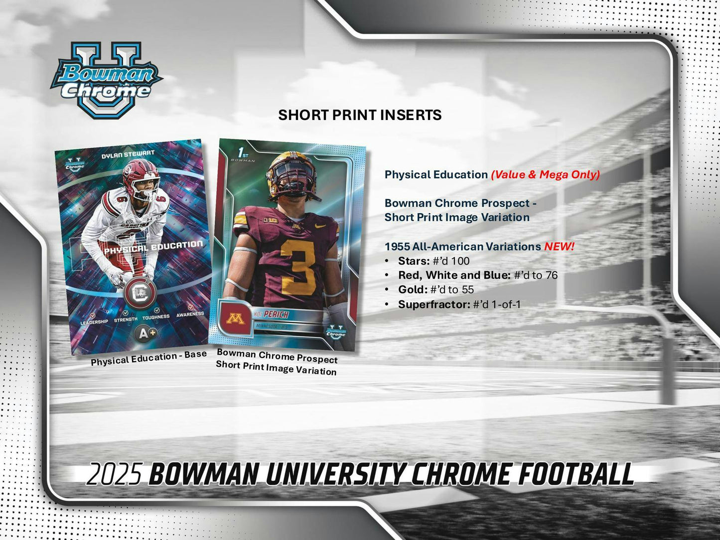 2025 Bowman University Chrome Football Hobby Box | Columbia Sports Cards