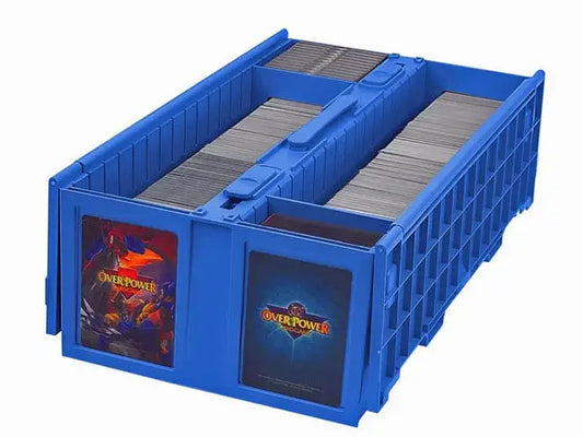 Blue card bin for organized storage with card bin partitions in BCW 1600 Count Blue Plastic Card Bin