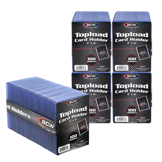 Clear trading card toploaders for standard-sized cards, ideal card sleeves for collectors