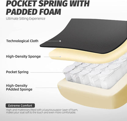 Ergonomic Gaming Chair with Massage and Footrest-3