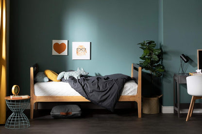 Bebble Bunk Bed, Twin, Charcoal Gray and Exotic Wood-4