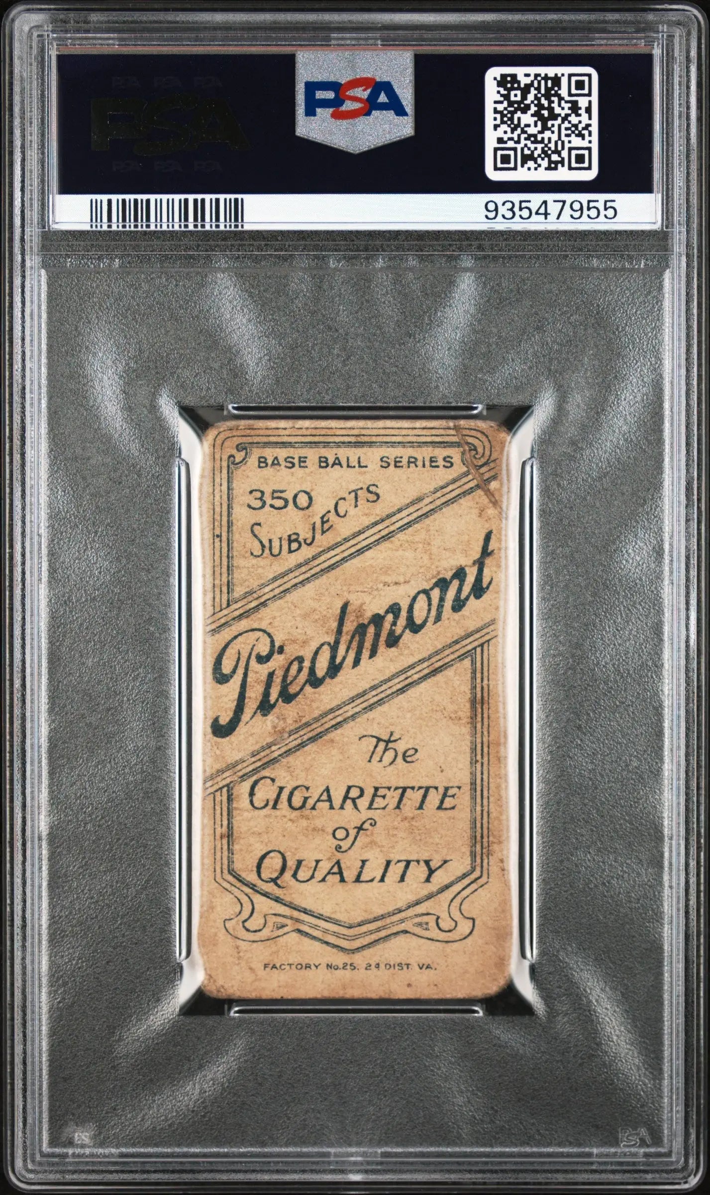 Vintage Beals Becker T206 Piedmont 350 trading card with decorative tan design