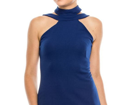 BEBE Blue Strappy Day Dress LAST ONE, ONLY Size 2 Remaining! USA ?? Made Knee Length Women's Apparel