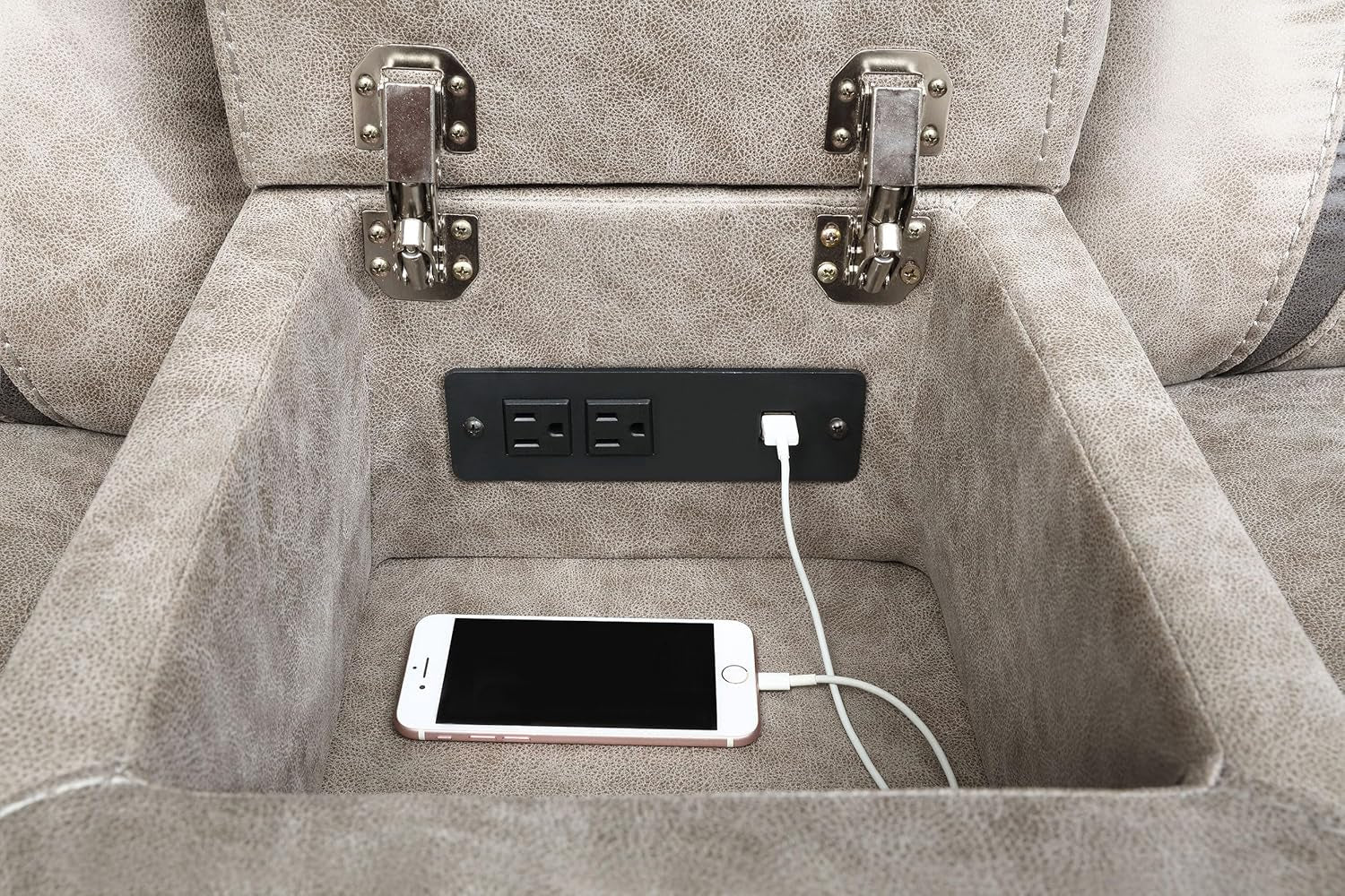 Taupe Recliner Loveseat - Greer rana-4