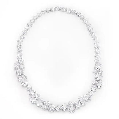 Bejeweled Cubic Zirconia Collar Necklace - Necklaces