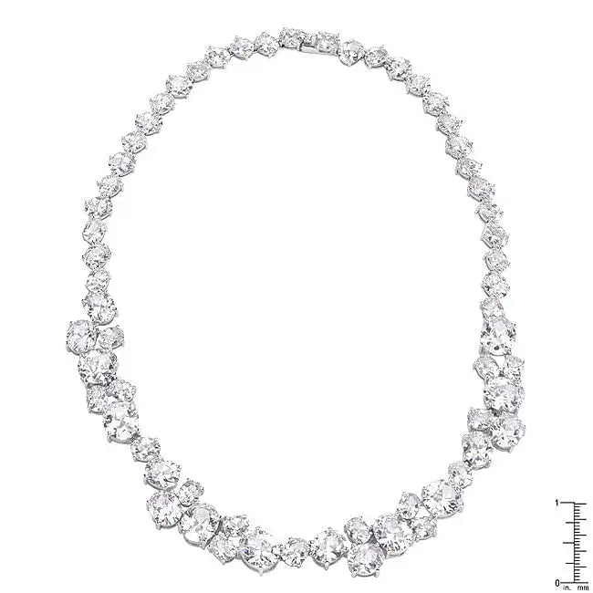 Bejeweled Cubic Zirconia Collar Necklace - Necklaces
