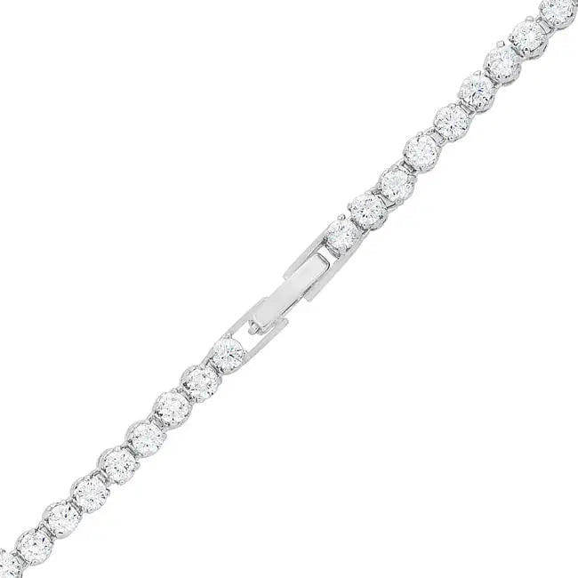 Bejeweled Cubic Zirconia Pear Drop Necklace - Necklace