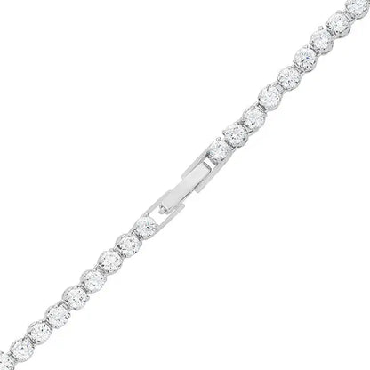 Bejeweled Cubic Zirconia Pear Drop Necklace - Necklace