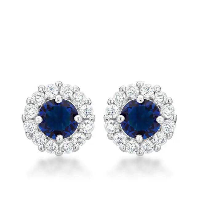 Bella Bridal Earrings in Blue - Earrings