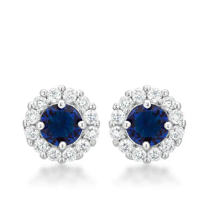 Bella Bridal Earrings in Blue - Earrings