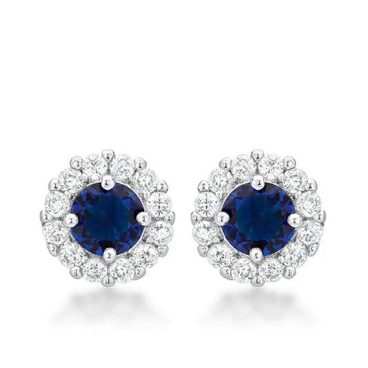 Bella Bridal Earrings in Blue - Earrings