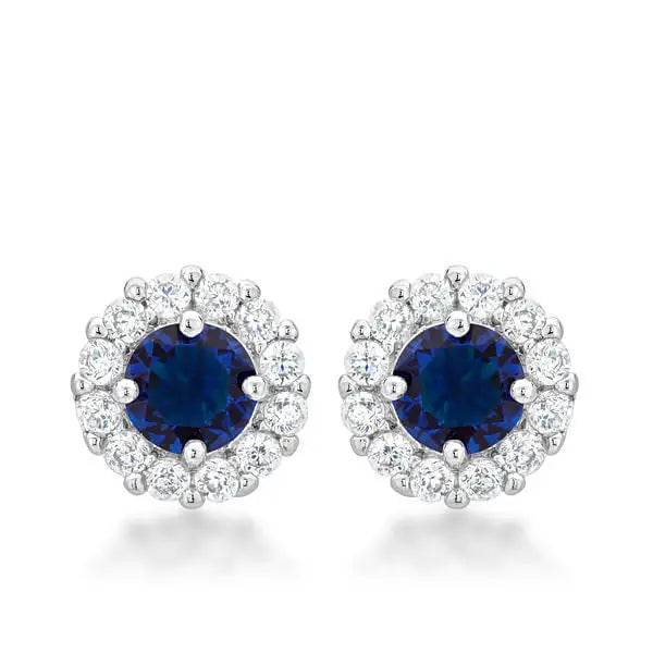 Bella Bridal Earrings in Blue - Earrings