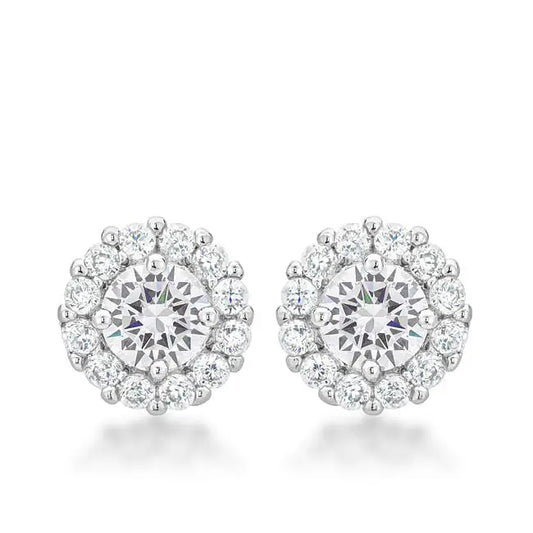 Bella Bridal Earrings in Clear - Earrings