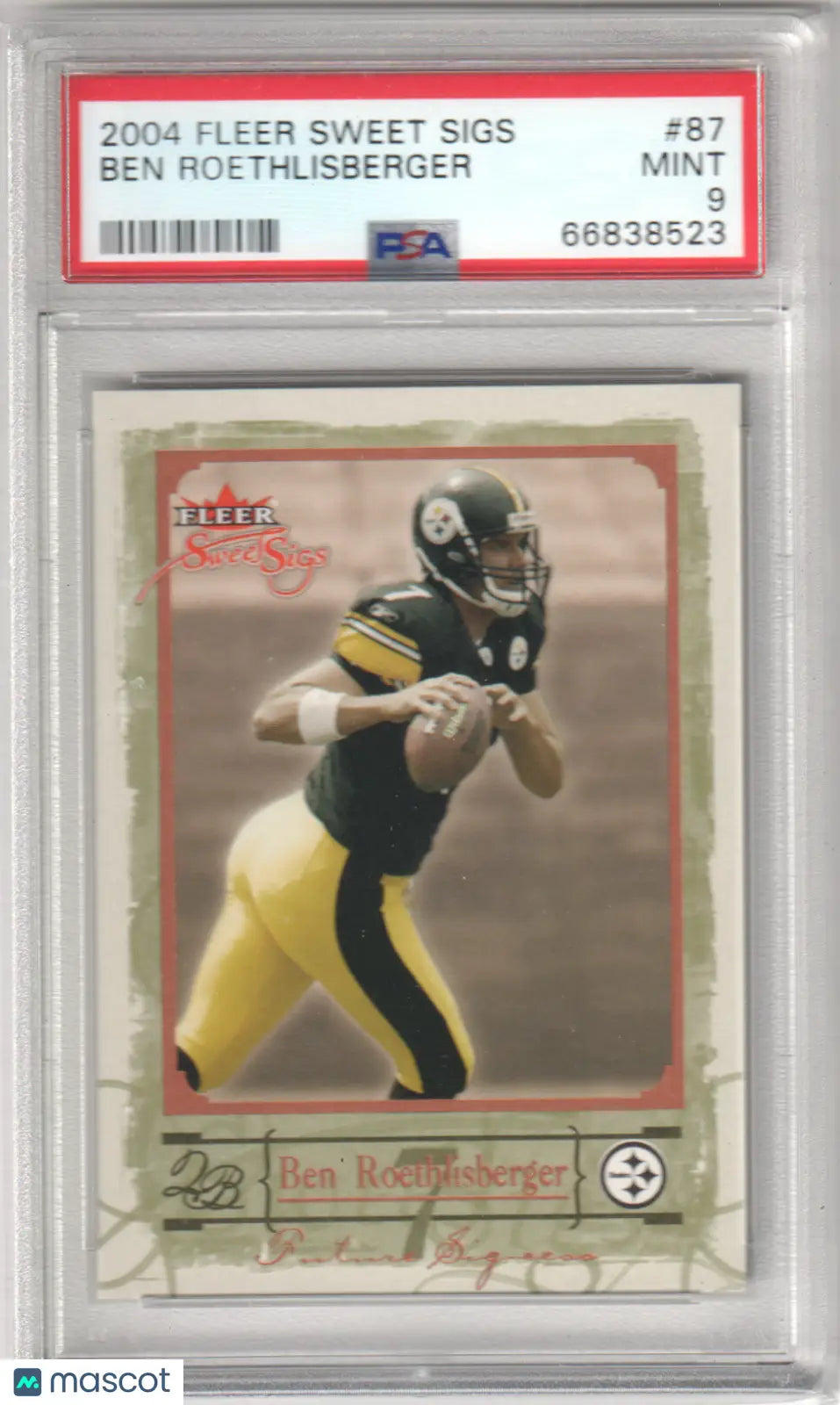 Ben Roethlisberger 2004 Fleer Sweet Sigs football card PSA 9 MINT from Columbia Hobby