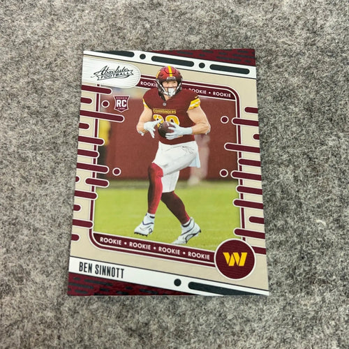 Ben Sinnott Absolute Football rookie card from Washington Commanders 2024 set