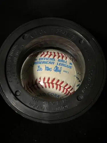 Bibb Falk Signed Baseball in Display Case - Chicago White Sox Memorabilia