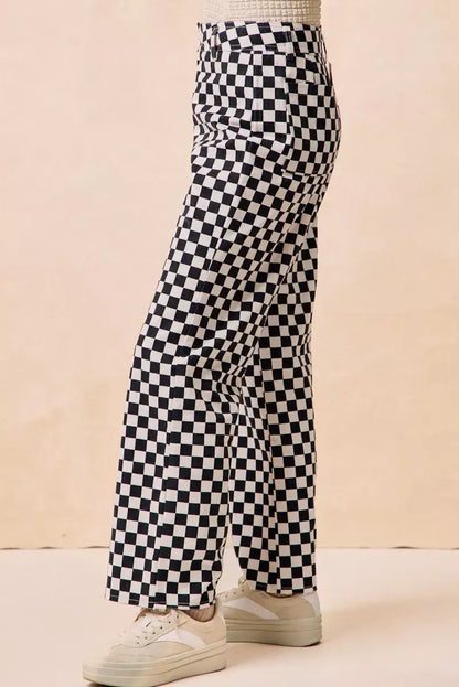 BiBi Gameday Theme Checkered Printed Pants - Printed Pants