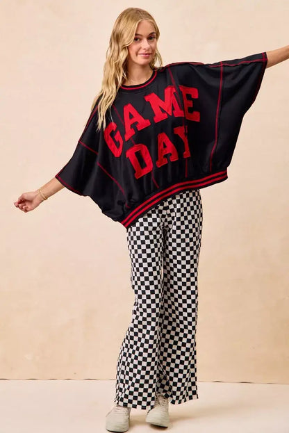 BiBi Gameday Theme Checkered Printed Pants - Printed Pants