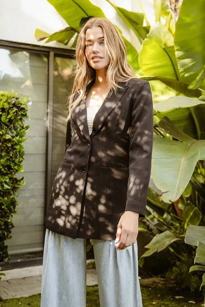 BiBi Single Brested Peaked Lapel Blazer