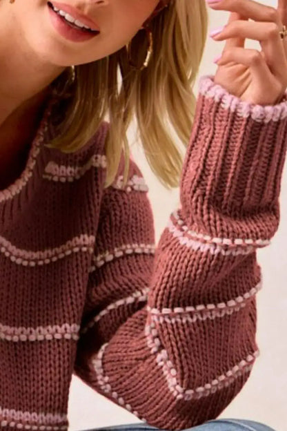 BiBi Striped Long Sleeve Sweater